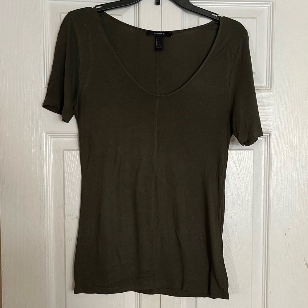 Forever 21 Olive Green Tee